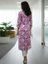Pink Pure Cotton Floral Printed Kurti
