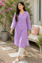 Grey & Pink Pure Cotton Floral Printed Kurti