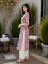 Pink & Beige Pure Cotton Floral Printed Kurti