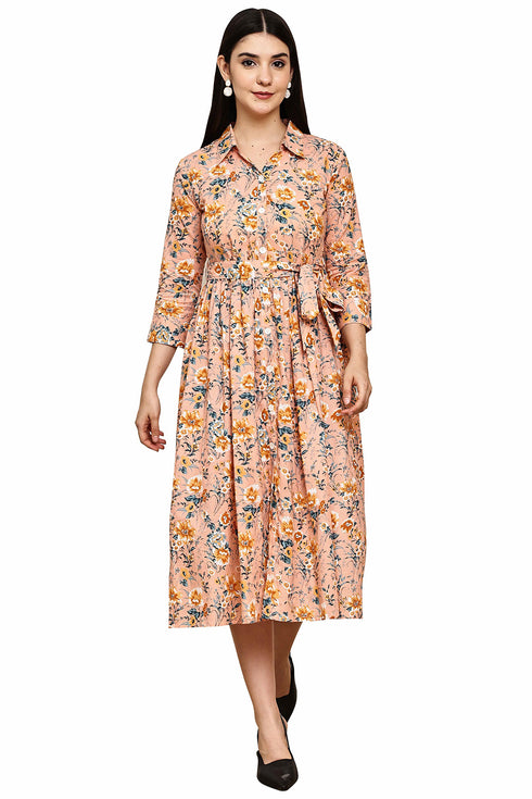 Blossom Breeze Floral Jaipuri Printed Western Dress