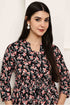 Midnight Blossom Elegance Jaipuri Printed Western Dress