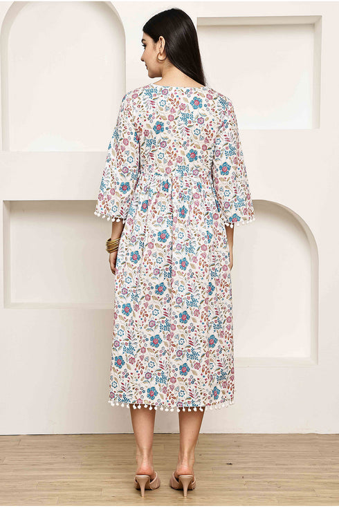 Springtime Serenade Jaipuri Printed Western Dress