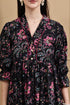 Midnight Floral Attire Pure Cotton Jaipuri Printed Western Dress