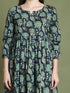 Women's Navy Pure Cotton Jaipuri Printed Western Dress