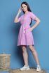 Light Purple Cotton Solid Western Dress