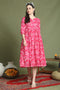 Pink Pure Cotton Jaipuri Printed Western Dress