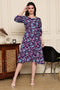 Purple Petal Play Cotton Jaipuri Printed Dress