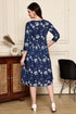 Blooming Blue Cotton Jaipuri Printed Dress