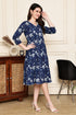 Blooming Blue Cotton Jaipuri Printed Dress