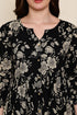 Midnight Blossom Cotton Jaipuri Printed Dress