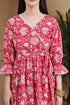 Red Rose Reverie Pure Cotton Jaipuri Printed Western Dress