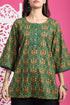 Green Pure Cotton Floral Printed Tunic