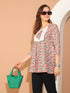 White & Pink Pure Cotton Floral Printed Tunic
