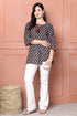 Black Pure Cotton Floral Printed Tunic