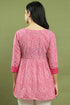 Pink Women Pure Cotton Leheriya Printed Tunic