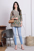 Green Women's Pure Cotton Jaipuri Printed Tunic