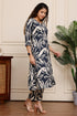Midnight Waves Cotton Botanical Floral Printed Kurta With Pant