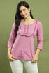 Lavender Women's Pure Cotton Jaipuri Printed Short Top