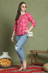 Pink Pure Cotton Jaipuri Printed Short Top