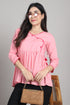 Women Pure Cotton Solid Short Top