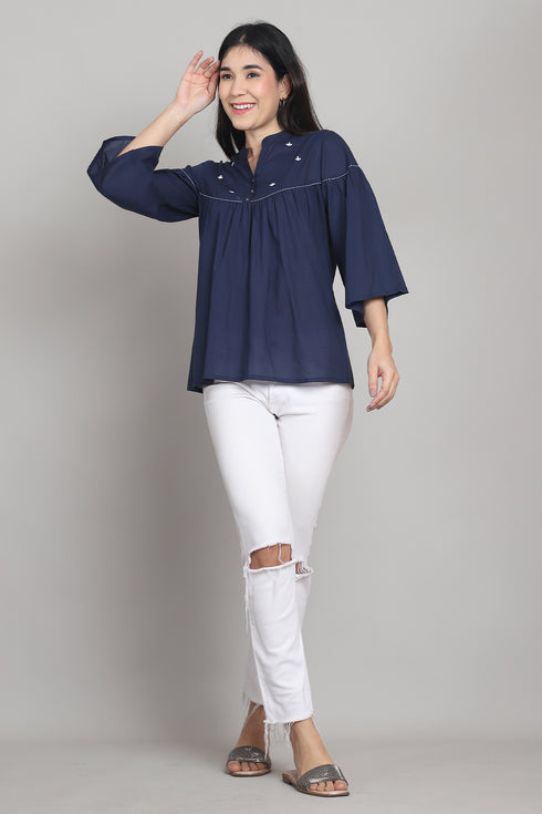 Women Pure Cotton Solid Short Top