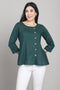 Women Pure Cotton Solid Short Top