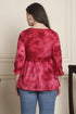Women Pure Cotton Tie-Dye Shibori Printed Short Top
