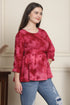 Women Pure Cotton Tie-Dye Shibori Printed Short Top