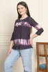 Women Pure Cotton Tie-Dye Shibori Printed Short Top