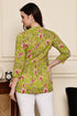 Green Vibe Chic Cotton Jaipuri Printed Short Top