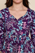 Purple Petal Bliss Cotton Jaipuri Printed Short Top