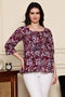 Serene Petal Couture Cotton Jaipuri Printed Short Top