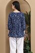 Garden Vibes Blue Cotton Jaipuri Printed Short Top