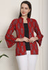 Maroon & Black Pure cotton Jaipuri Printed Short Top