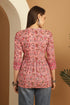 Light Pink Pure Cotton Floral Printed Short Top