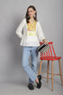 White & Yellow Pure Cotton Floral Printed Short Top