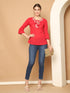 Rani Pink Pure Cotton Embroidered Short Top
