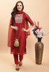 Pure Chanderi Silk With Inner Embroidered Kurta Set With Dupatta