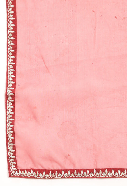 Pure Chanderi Silk With Inner Embroidered Kurta Set With Dupatta