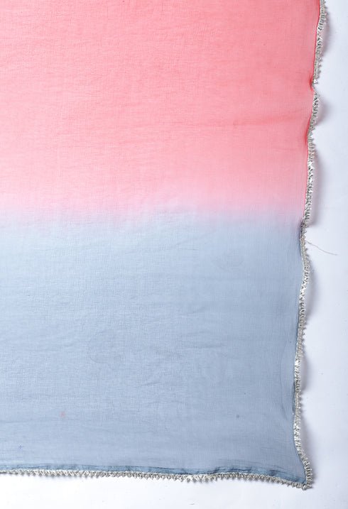 White Pure Cotton Jaipuri Printed And Embroidered Kurta Set With Dupatta