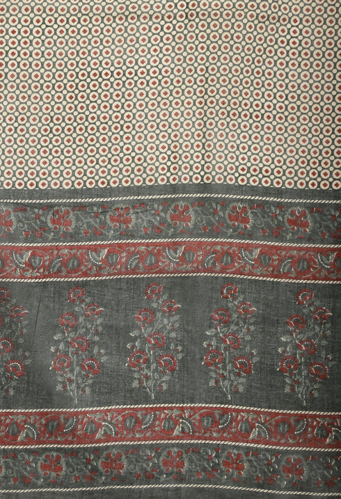 Green Pure Cotton Jaipuri Printed Kurta Set With Dupatta