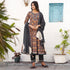 Women Grey & Mustard Pure Cotton Jaipuri Ajrak Printed Kurta & Pant With Dupatta