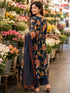Blue Cotton Floral Printed Kurta & Pant With Dupatta