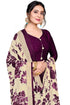 Wine Cotton Blend Printed Unstitched Salwar Suit Material