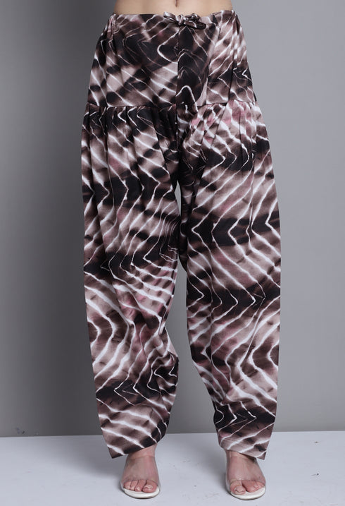 Light Pink Polyester Cotton Printed Salwar Suit with Dupatta