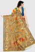 Multicolor Cotton Silk Printed Traditional Saree With Blouse Piece
