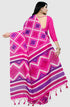 Pink And Purple Kota Doria Cotton Printed Traditional Saree With Blouse Piece