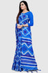Blue Kota Doria Cotton Printed Traditional Saree With Blouse Piece