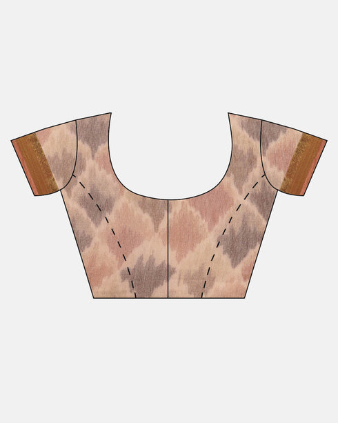 Multicolored Cotton Silk Digital Printed Traditional Saree With Blouse Piece