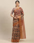 Multicolored Cotton Silk Digital Printed Traditional Saree With Blouse Piece